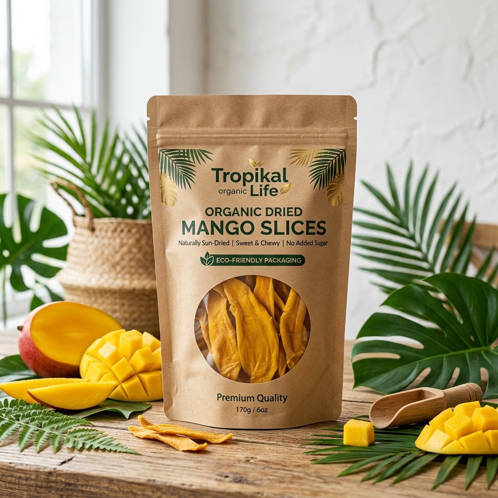 Tropikal Life Organic Dried Mango Stand-up Pouch